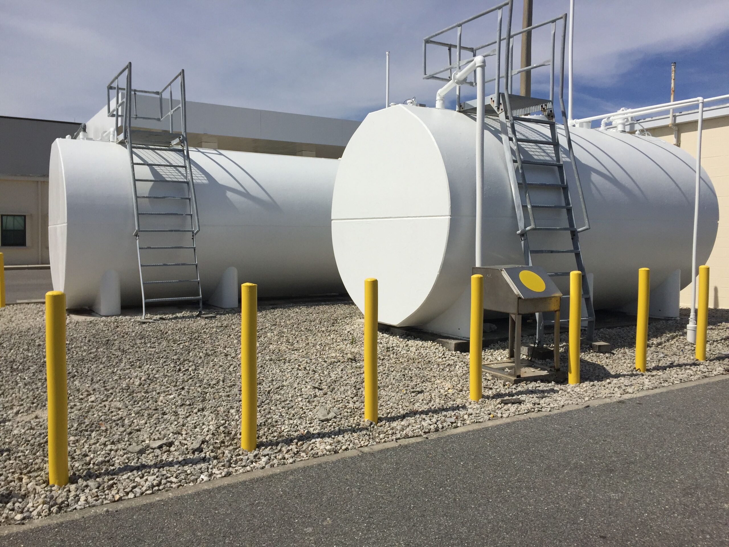 Industrial Silos Painted